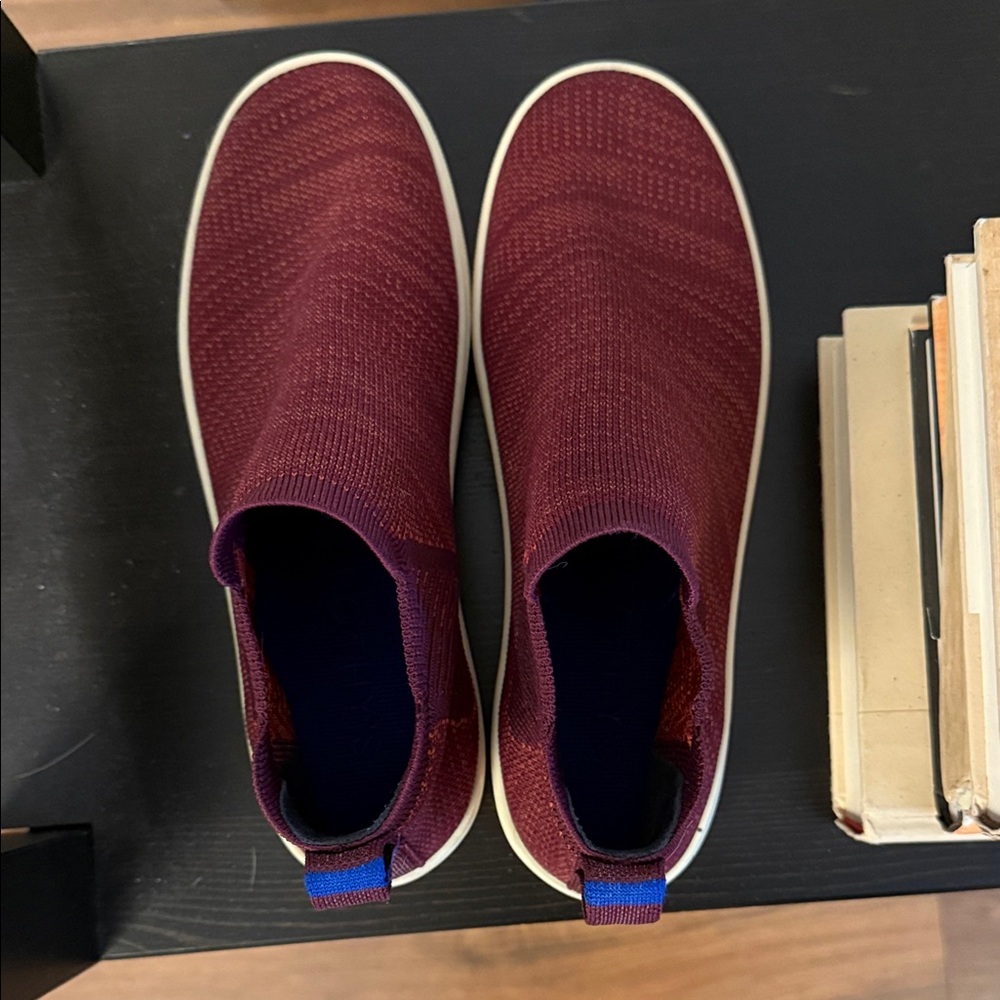 Rothy’s camo plum melange Chelsea boot